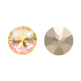 Fleur de pierre précieuse verte lumineuse Forme de fleur de haute qualité en arrière pointu en arrière strass de fantaisie